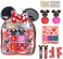 Townley Girl Disney Minnie Mouse - Cosmetic Makeup Gift Bag Set includes Lip Gloss, Nail PolishHair Accessories for Kids Girls, Ages 3perfect for Parties, SleepoversMakeovers.