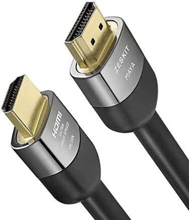 Zeskit Maya 2. 1 HDMI Cable 20ft 7m CL3 In Wall, 4K120 8K 48Gbps Gaming eARC Ethernet, Certified Ultra High Speed HDR VRR HDCP 2. 2 2. 3 Compatible with Dolby Vision Atmos Soundbar RTX Apple TV Xbox P