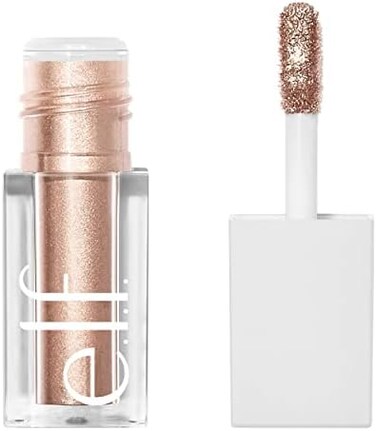 e.l.f. e. l. f. Liquid Metallic Eyeshadow, Gel Formula, High-Impact Finish, One-Swipe Coverage, Moon, 0. 1 Fl oz/3 ml.