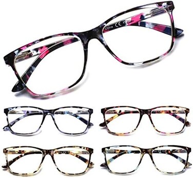 SIGVAN Ladies Reading Gl Blue Light Blocking Spring Hinge Fashion Pattern Print Eyegl for Women (multicolour, 1. 75.