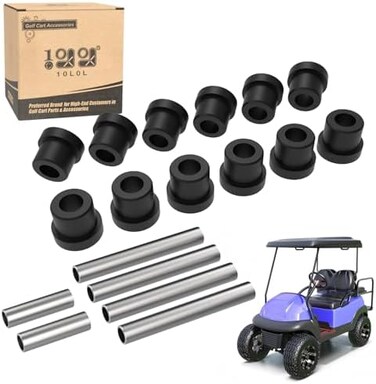 10L0L Rear Leaf SpringShackle Bushing Sleeve Kit for Club Car Precedent 2004-up Golf Cart, OEM102506401 102506601 102506301.