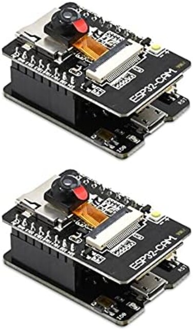 Aideepen 2PCS ESP32-CAM-MB, ESP32-CAM W BT Board ESP32-CAM-MB Micro USB to Serial Port CH-340G with OV2640 2MP Camera Module Dual Mode.