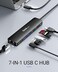 dockteck USB C Hub Ethernet Adapter, Dockteck 7 in 1 Docking Station, USB-C Adapter with HDMI 4K 60Hz, LAN RJ45, 100W PD, SD/Micro SD, 2 USB 3. 0, for Steam Deck, MacBook/iPad, Surface Pro 7.