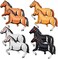 Sumind 8 Pieces 30 Inches Horse Balloon Horse-Shaped Aluminum Foil Balloons for Birthday, Baby Shower, Wedding - Brown, Unisex-Kids.