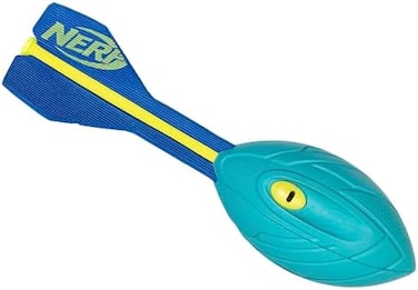 NERF Neon Vortex Aero Howler Foam Football - NERF Soft Vortex Football for Long-Distance Throws - Perfect for PoolBeach Football - Kids Aero Howler Whistle Vortex Foam Ball - Neon.