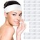 Waydress 140 Pieces Disposable Spa Facial Headbands with Convenient Closure, White Stretch Facial Headwraps Soft Skin Care Hair Band for Women Salons.