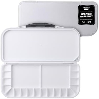 Mr. Pen- Airtight Watercolor Palette with Lid, 1 Pack, 18 Wells and 2 Mixing Areas, Watercolor Palette, Paint Pallet with Lid, Empty Watercolor Palette, Paint Palette, Folding Paint Tray.