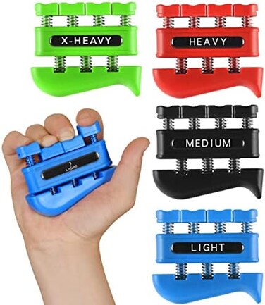 Logest Finger Strengthener - Finger Exerciser for Forearm and Hand Strengthener - Hand Grip Workout Equipment for Musician, Rock Climbing and Therapy.