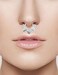 SCERRING Fake Septum Nose Hoop Rings Clear CZ Faux Non Pierced Clicker Hanger Nose Septum Ring Clip On Body Piercing Jewelry 20PCS.