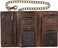 F&amp;L CLASSIC FL CLASSIC RFID Blocking Mens Tri-fold Long Style Cowhide Leather Steel Chain Wallet,buffalo vintage leather, buffalo vintage leather, One Size, Tri-fold Chain Wallet.