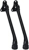 HOME&I HOMEI Kickdown Door Stopper,7-inch Commercial Doorstop Holder Kick Doorstand Rubber Foot (2 Pack-Black).
