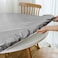 NLMUVW Round Fitted Vinyl Tablecloth with Elastic Edge 100% Waterproof Oil Proof PVC Table Cloth Wipe Clean Table Cover for Indoor and Outdoor, Grey, 40"- 44".