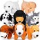 Sumind 8 Pieces Plush Pets 5 Inch Stuffed Animals Bulk Assorted Cute Stuffed Pet Animal Plush Toys Small Plush Animals for Kids Halloween School Classroom Animal Themed Party Supplies Decors (Dog.