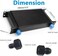 HTRACING 19 Row AN10 10AN Transmission Oil Cooler Kit Stacked Plate With 6AN 8AN Adapter Universal Engine Transmission British Radiator Oil Cooler Condenser Aluminium Alloy Black.