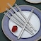 HOMQUEN 10 Pairs Reusable Chopsticks, Stainless Steel Metal Chop Sticks, Japanese Chinese Korean Chopstick Dishwasher Safe, 8. 9 Inch (Silver/Chop sticks.