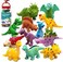 Hely Cancy Dinosaur Bath Toys for Toddler, No Hole Baby Bathtub Shower Water Pool Toys.