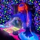 Skylety 50 Pcs Glow in The Dark Balloons Neon Balloons Decoration Neon Party Supplies UV Blacklight Latex Balloons 12 Inch Reactive Fluorescent Mini Polka Dots Balloons for Neon Glow Party (Transparen