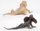 ألعاب سحلية جيميني وجينيوس - مجسمات سحلية التنين الملتحي، دعائم للمقالب، هدية، مجموعة لعب مخيفة، زينة كعكة مضحكة للأطفال - مرسومة يدويًا - مع ألعاب حيوانات الزواحف الحرباء (قطعتان).