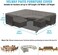Velway Patio Furniture Cover Outdoor Waterproof Rectangular Patio Table Chair Sofa Set Cover, 128&rdquo;Lx82&rdquo;Wx28&rdquo;H, All Weather Oxford Tear-Resistant Material with Zipper Carrying Bag Windproof Buckles.
