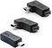 rgzhihuifz 3-Pack Mini USB to Micro USB Adapter, USB 2. 0, 90 Degree, Black, Compatible with Mini USB Devices.