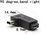 rgzhihuifz 3-Pack Mini USB to Micro USB Adapter, USB 2. 0, 90 Degree, Black, Compatible with Mini USB Devices.
