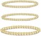 MOROTOLE 5PCS 14K Gold Plated Bracelets Set for Women Men Adjustable Hypoallergenic Stackable Stretch Bracelet Cuban Chunky Flat Link Chain Beaded Punk Gold Bracelets Jewelry Gifts for Women Girls.