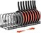 Housolution Pot and Pan Organizer Rack for Cabinet, Expandable Pot Lid Organizer Holder with 14 Adjustable Dividers, Fully Expanded Size 22. 83" W x 7. 09" D x 7. 09" H, Black.