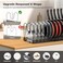 Housolution Pot and Pan Organizer Rack for Cabinet, Expandable Pot Lid Organizer Holder with 14 Adjustable Dividers, Fully Expanded Size 22. 83" W x 7. 09" D x 7. 09" H, Black.