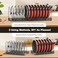 Housolution Pot and Pan Organizer Rack for Cabinet, Expandable Pot Lid Organizer Holder with 14 Adjustable Dividers, Fully Expanded Size 22. 83" W x 7. 09" D x 7. 09" H, Black.