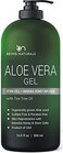 Being Naturals Aloe vera Gel - from 100% Pure Organic Aloe Infused with Manuka Honey, Stem Cell, Tea Tree Oil - Raw Moisturiser for Face, Body, Hair. Perfect for Sunburn, Acne, Razor Bumps 500ml.