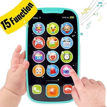 ألعاب BABYFUNY للأولاد بعمر سنة واحدة، هاتف بـ 15 وظيفة، ألعاب أطفال من 6 إلى 12 شهرًا، هاتف محمول للأطفال من 12 إلى 18 شهرًا، ألعاب تعليمية للأطفال الصغار من 1 إلى 3 سنوات، حشوات سلة عيد الفصح - سماو
