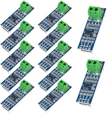 وحدة إرسال واستقبال تسلسلي تسلسلي UART من RS485 من دوريا، 12 قطعة، MAX485، وحدة واجهة أجهزة تسلسلية TTL UART إلى RS485، شريحة MAX458، جهاز إرسال واستقبال اتصالات RS-485، لوحة ملحقات تطوير 5 فولت SCM ل