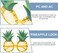 HIPIHOM 8Pcs Fruit Eyeglasses Adult Kids Funny Sunglasses Dress Props for Hawaiian Beach Luau Theme Party Supplies.