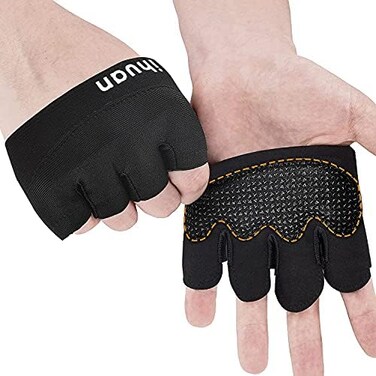 ihuan Ventilated Weight Lifting Gym Workout Gloves with Wrist Wrap Support for MenWomen, Full Palm Protection, for Weightlifting, Training, Fitness, Hanging, Pull ups.