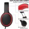 RORSOU R10 On-Ear Headphones with Microphone, Lightweight Folding Stereo Bass Headphones with 1. 5M Tangle Free Cord, Portable Wired Headphones for Smartphone Tablet Computer MP3 / 4 (Black.