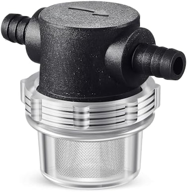 Dreyoo 1/2 Inches Water Pump Strainer, Compatible with 3/8 Inches Hose Barb in-Line Strainer Twist-On Pipe Sprayer Filter for Water Pump 12V DC 80 PSI RV Camper Marine Boat Lawn (1.