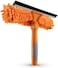 EXTEND-A-REACH 1. 5-3 ft Window Squeegee with Long Handle // Car Window Cleaner ToolWindow Squeegee with Scrubber with Telescopic Extension Pole // Best Indoor Outdoor Window Washing Equipment.