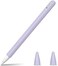 Fintie Silicone Sleeve for Apple Pencil ProApple Pencil 2nd Generation, Light Pen Skin Case Cover Soft Protective Pencil Grip Holder with 2 Nib Covers Accessories, Lilac Purple.