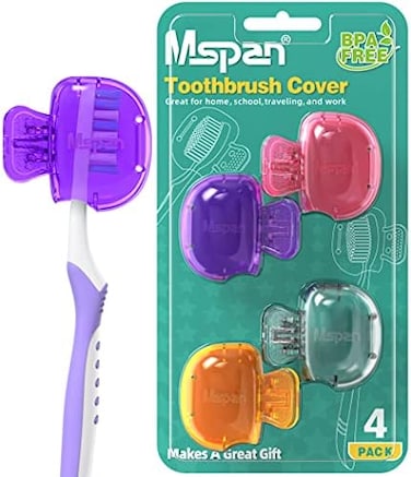 Mspan Electric Toothbrush Head Cover: Sonic Toothbrush Cap Travel Protector Plastic Brush Pod Protection Clip Case Value Pack.