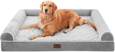 Western Home Dog Beds for Large Dogs, Extra Large Dog BedsFurniture, Orthopedic Dog Couch Bed with Waterproof Liner Washable Cover, Dog Sofa Bed with 3-Sides Bolsters Egg Foam, 36&rdquo;.