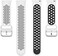 E ECSEM Compatible with COROS PACE 2COROS APEX 42mm Bands Two-Toned Silicone Breathable Replacement Sport Strap Quick-Release Wristband for COROS PACE 2 Smart Watch Women Men.