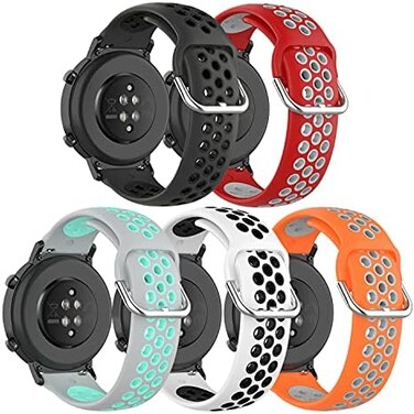 E ECSEM Compatible with COROS PACE 2COROS APEX 42mm Bands Two-Toned Silicone Breathable Replacement Sport Strap Quick-Release Wristband for COROS PACE 2 Smart Watch Women Men.