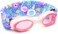 Splash Place SWIM GOGGLES with Fabric Strap - AdultKids Swim Goggles - PINKSPURPLES.