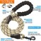 ladoogo Reflective Dog Collar Padded with Soft Neoprene Breathable Adjustable Nylon Dog Collars for Small Medium Large Dogs (Medium (Pack of 1, Vanilla CollarLeash.