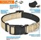 ladoogo Reflective Dog Collar Padded with Soft Neoprene Breathable Adjustable Nylon Dog Collars for Small Medium Large Dogs (Medium (Pack of 1, Vanilla CollarLeash.