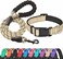 ladoogo Reflective Dog Collar Padded with Soft Neoprene Breathable Adjustable Nylon Dog Collars for Small Medium Large Dogs (Medium (Pack of 1, Vanilla CollarLeash.