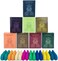 YANZHAN 80 Pcs Backflow Incense Cones 8 Mixed Natural Scents Sandalwood Rose Green Tea Lavender Osmanthus Jasmine Ocean Apple (Incense Cones.