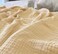 KyraHome 100% Organic Cotton Throw Blanket for Couch Sofa, 4-Layer Muslin Pre-Washed Plant Dyed Cotton, Breathable Soft, Cozy Warm Lightweight Blanket for Adult, All Season (55"x60" Ivory.