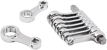 DISEN 9pcs Torque Adapter Set SAE, Durable Torque Wrench Adapter, Torque Adapter 3/8" Drive, 12 Point, Set Including 3/8", 7/16," 1/2", 9/16", 5/8", 11/16", 3/4", 13/16", 7/8".