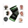 NuCamper Knee Brace for Arthritis Pain,Adjustable Compression Sleeve for Men Women Pain Relief，Knee Support for Injury Recovery, Meniscus Tear,Runing,Sports,Workout Large Green.